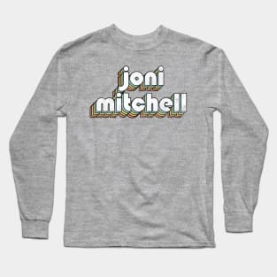 Joni Mitchell - Retro Rainbow Letters Long Sleeve T-Shirt